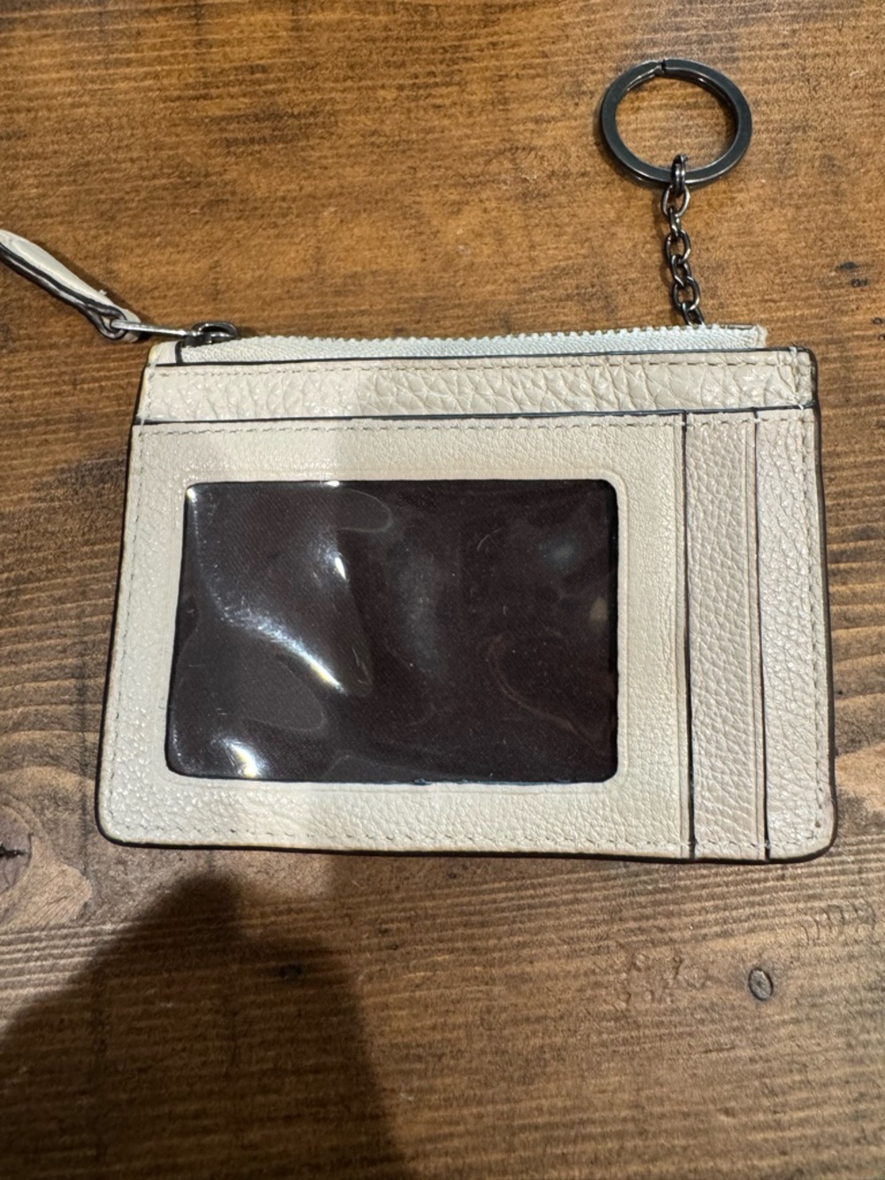 EUC Coach X Peanuts Cream Keyring Wallet - Picture 2 of 4